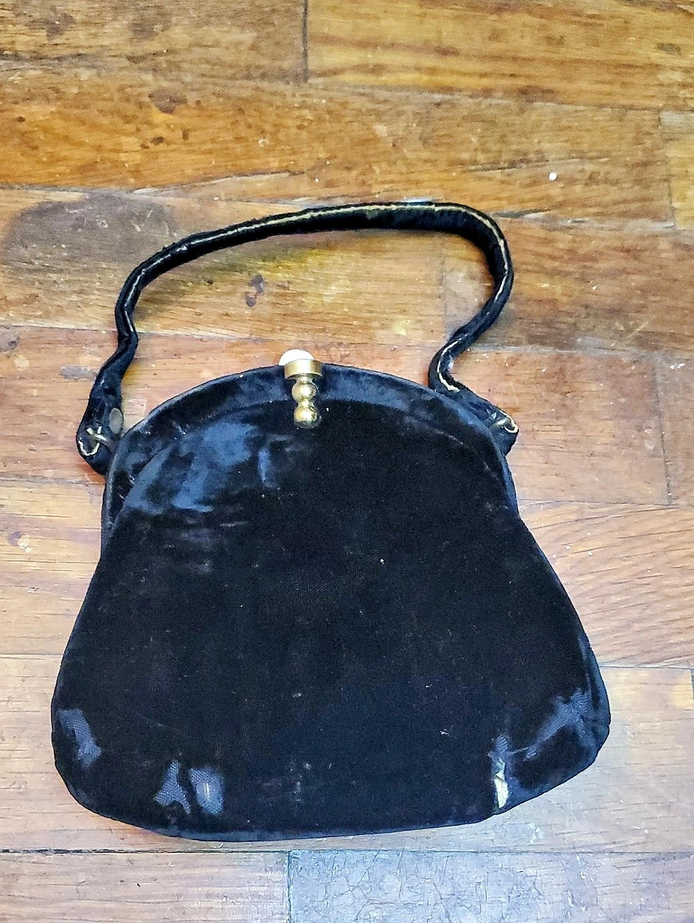 Black Velvet Shoulder Bag